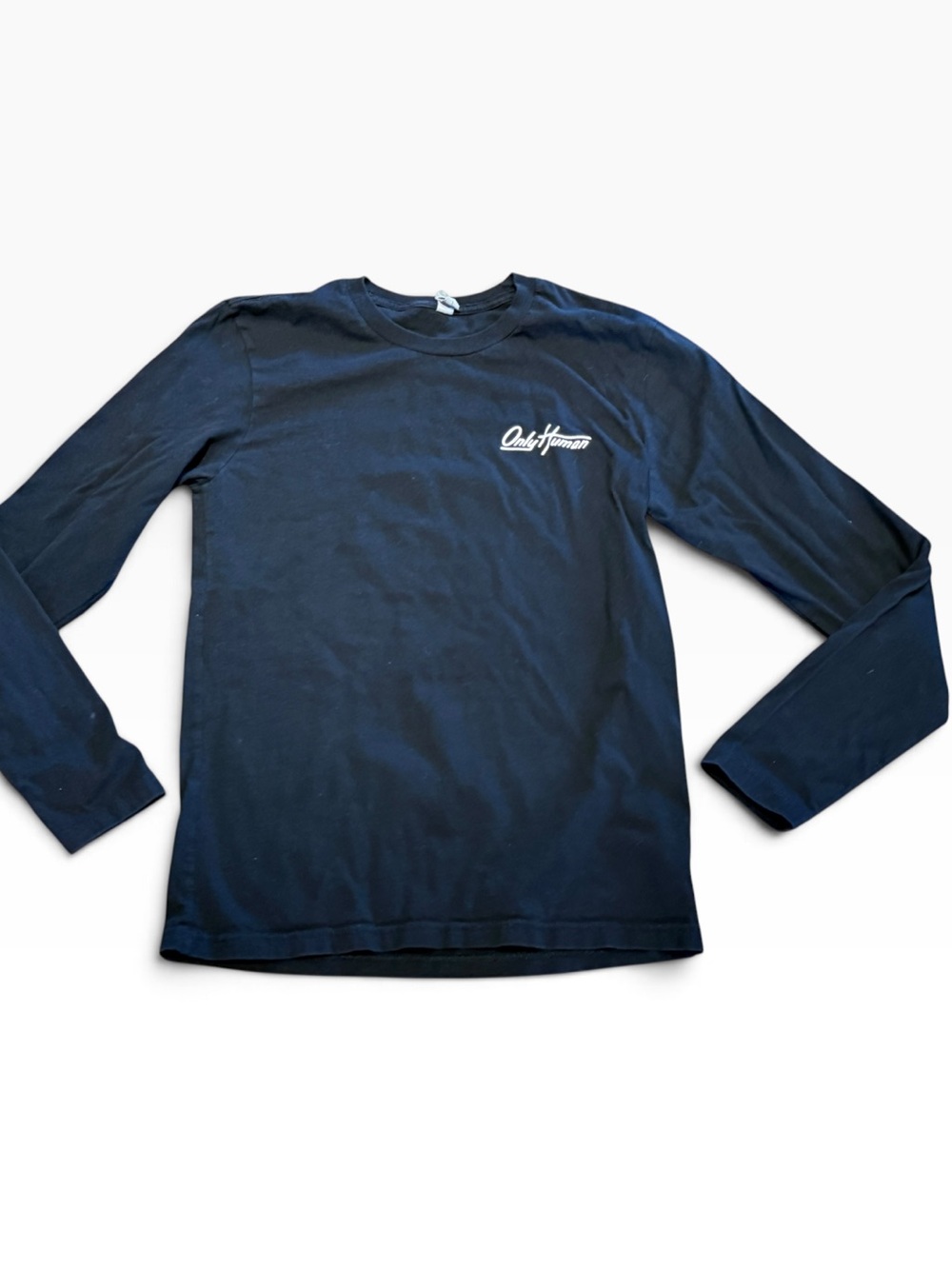 Only Human Adult Small Long-Sleeve Crewneck T-Shirt - Black